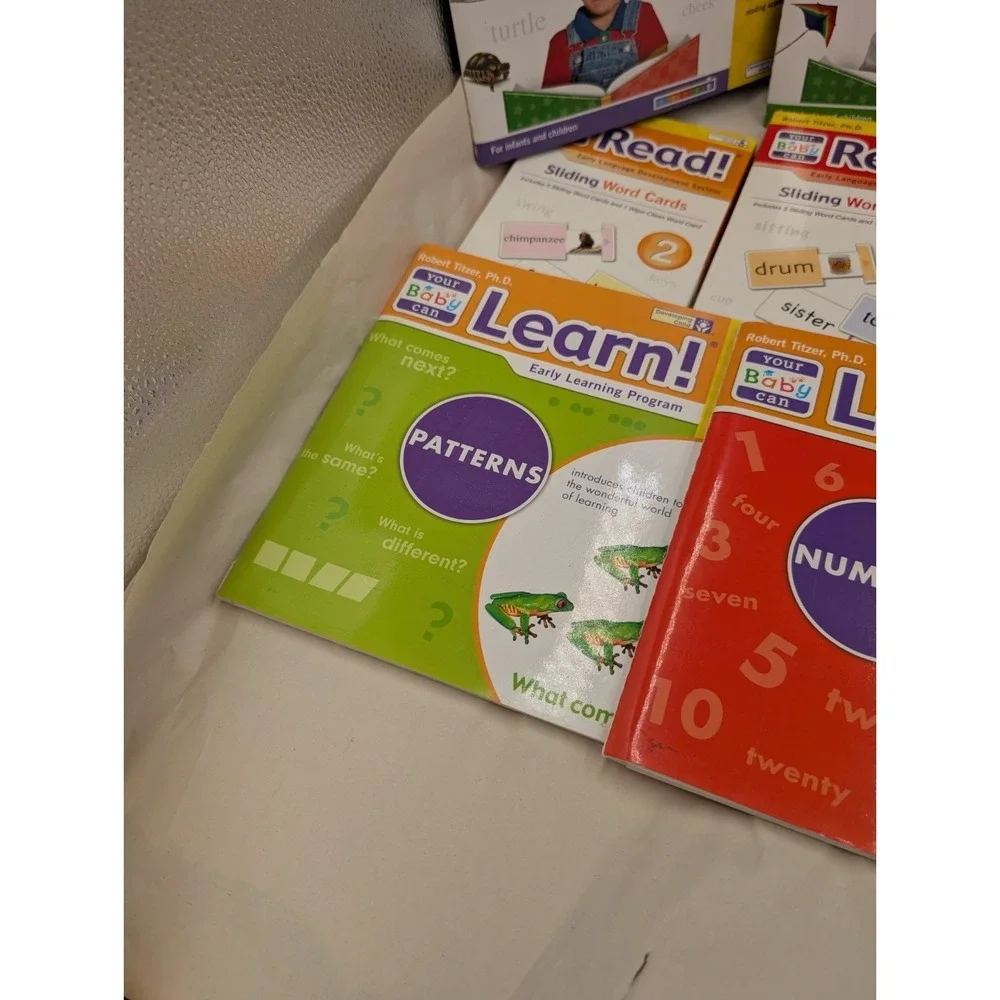 12 Pc Your Baby Can Read Learn Books Sliding Word Cards Developing Minds Infants